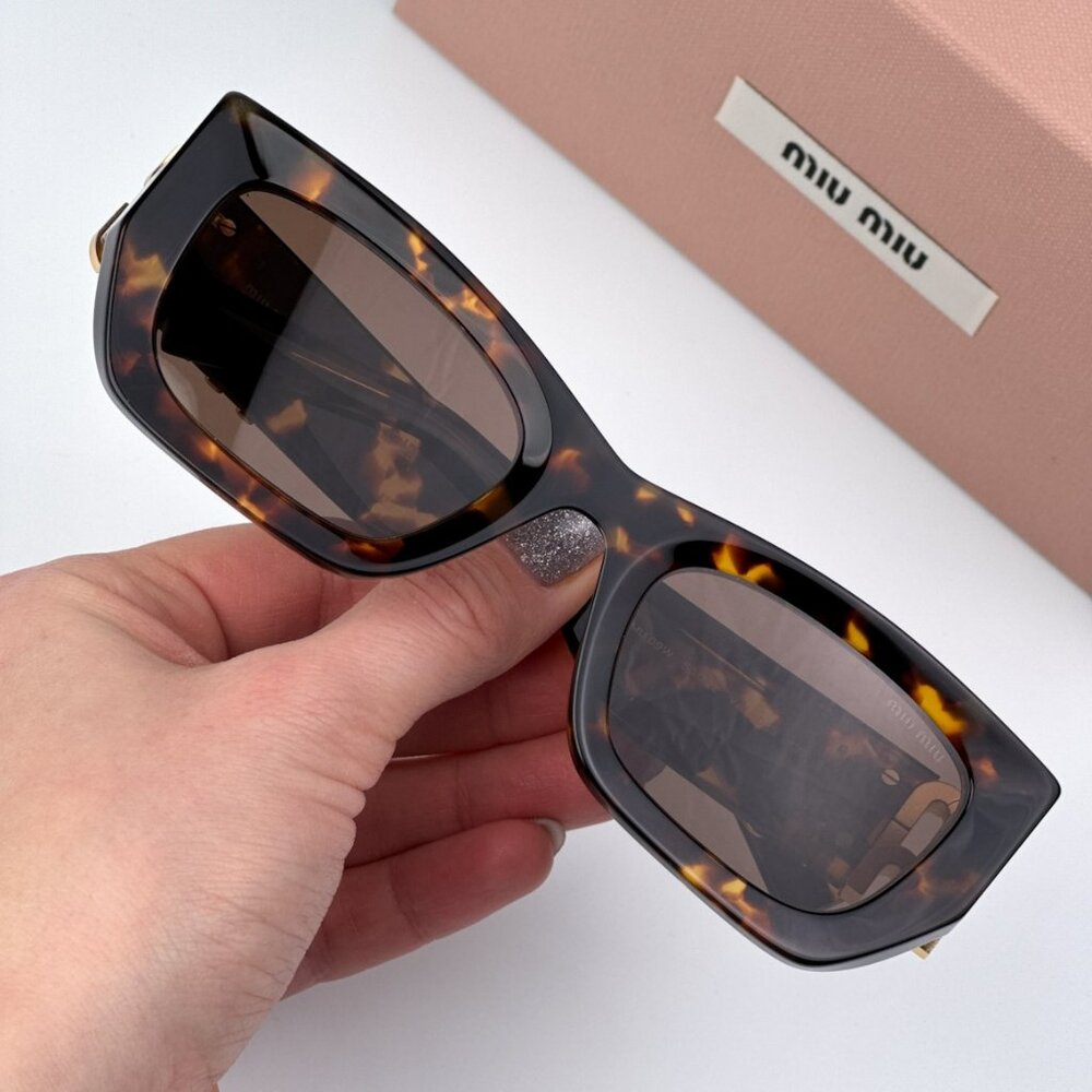 Miu Miu MU09WS VAU06B GLIMPSE BRAND NEW Sunglasses Honey Havana Brown Women